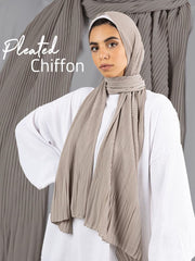 Pleated Chiffon Basic Scarf