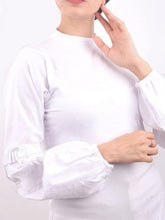 Pleated Sleeves Basic Undershirt
