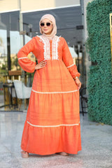 Abaya Dress Orange-D3