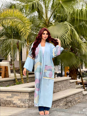 Cardigan Embroidery - Light Blue