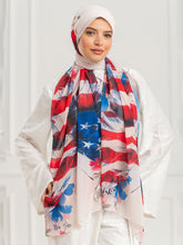 Chiffon scarf hijab US flag