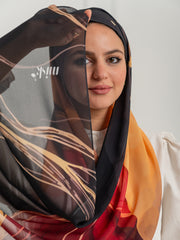 Chiffon Artistic Scarf -D8