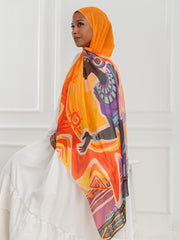 Chiffon Artistic Scarf -D18