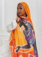 Chiffon Artistic Scarf -D18