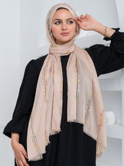 Embroidered Modal-Tan