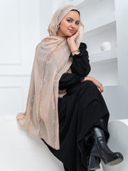 Embroidered Modal-Tan