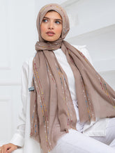 Embroidered Modal- Coffee