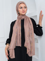 Embroidered Modal- Mocha