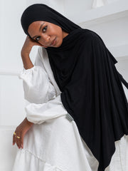 Premium Jersey Scarf- Black