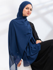 Premium Essential Chiffon- Night Blue