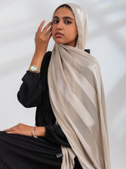 Satin Dobitta Stripped- White Chocolate