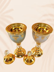 Incense Burner Glass - Silver Gray