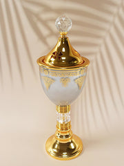 Incense Burner Glass - Silver Gray