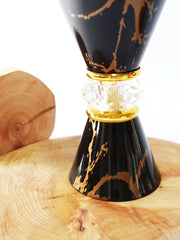 Incense Burner Metal - Black Marble