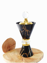 Incense Burner Metal - Black Marble