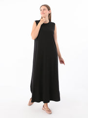 Sleeveless Basic Dress - Black
