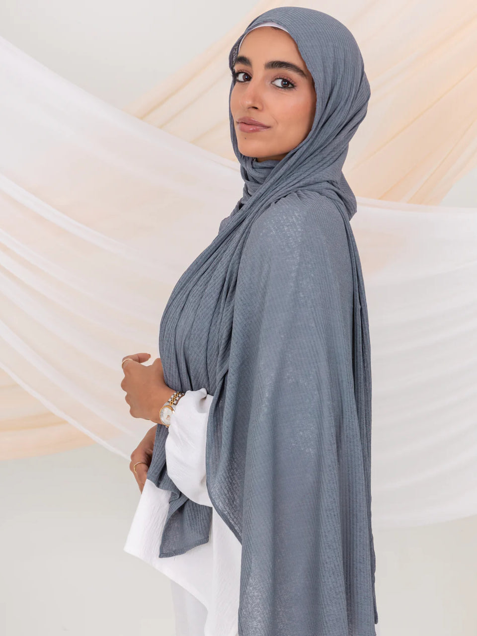 Scarves By Rashid Cotton Ripped Scarf – MISK