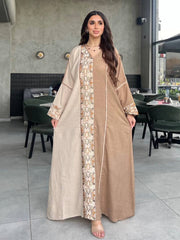 Abaya Dress Linen Due D2