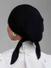 Tie Back Bonnet - Black