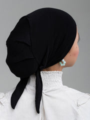 Tie Back Bonnet - Black