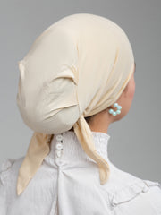 Tie Back Bonnet - Light Beige