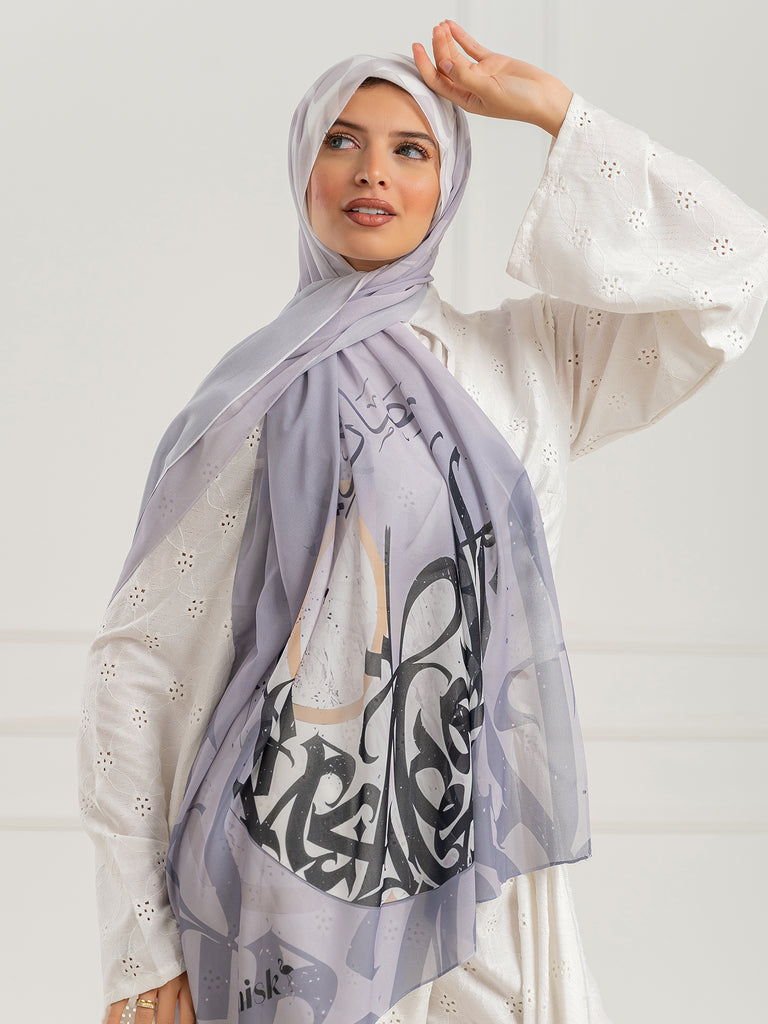 Chiffon Artistic Scarf -D38 – MISK