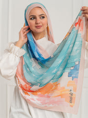 Chiffon Artistic Scarf -D31