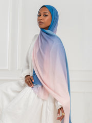 Chiffon Degrade -Blue Pink