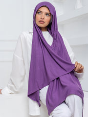 Premium Jersey Scarf- Plum Purple