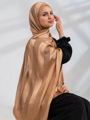 Satin Dobitta Stripped- Dark Almond