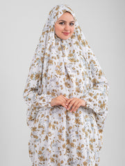 Isdal Pray Set Two-PC Viscose -Floral white