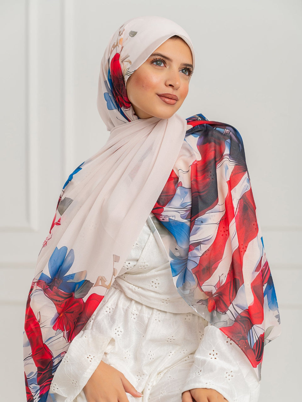 Misk US flag hijab scarf Muslimah