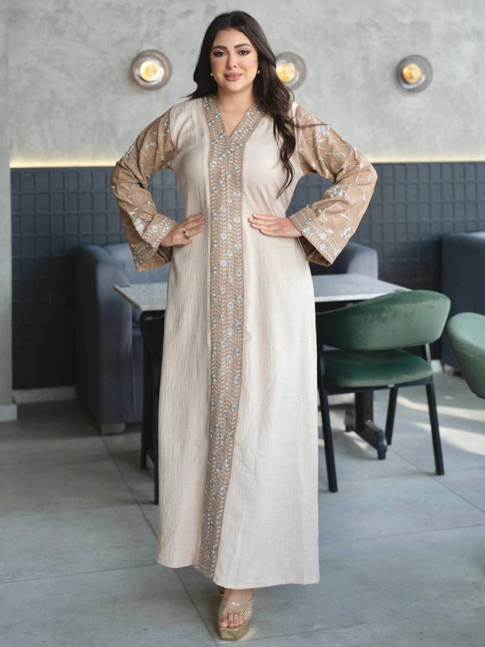 Abaya Dress Linen Due 15% OFF MISK Abaya Dress Linen Due 15% OFF MISK