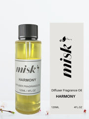 Misk Harmony aroma oil Diffuser Fragrance Oil. Infused with the refreshing scents of citrus, vanilla, and sugary notes, this creates a harmonious atmosphere in any room. Let the soothing fragrance transport you to a state of calmness and balance